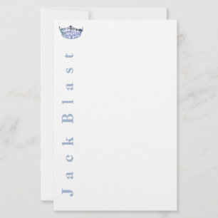 Miss America stil Krona Stationery-Blue/White Sta Brevpapper
