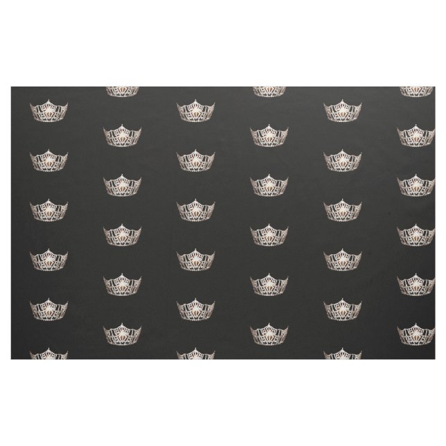 Miss America stil Large Krona Mönster Fabric Tyg (Fat Quarter)