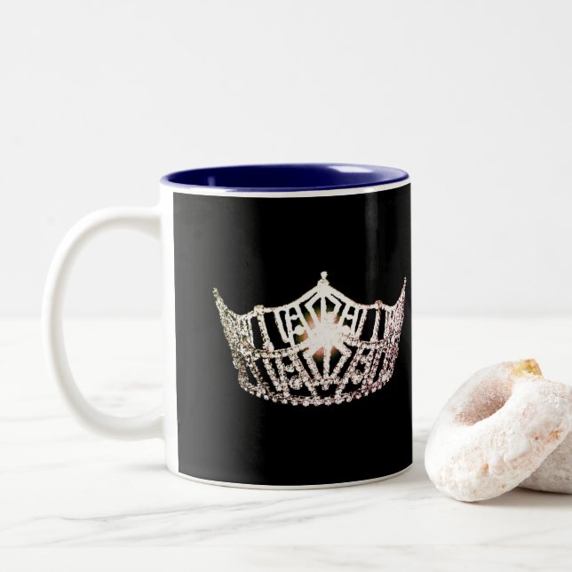 Miss America stil Silver Krona Mugg (Med munk)