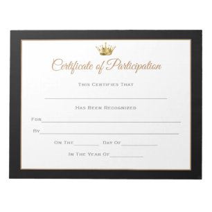 Miss America stil Skönhetstävling Certificates-par Anteckningsblock