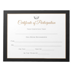 Miss America stil Skönhetstävling Certificates-par Anteckningsblock