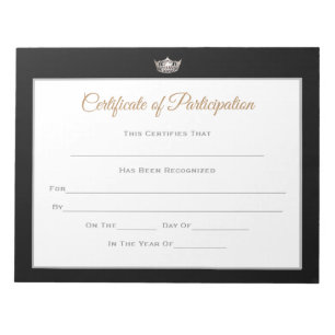 Miss America stil Skönhetstävling Certificates-par Anteckningsblock