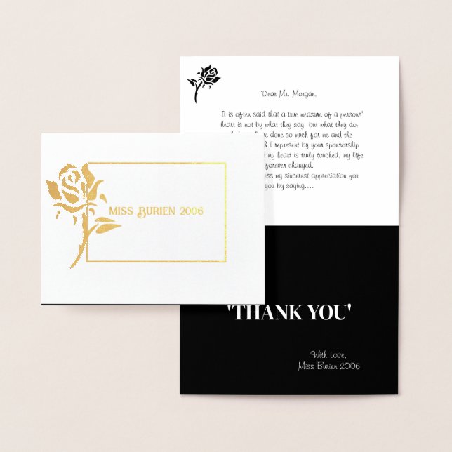 Miss America Stil Skönhetstävling Krona tryckte hä Folierat Kort (Display)