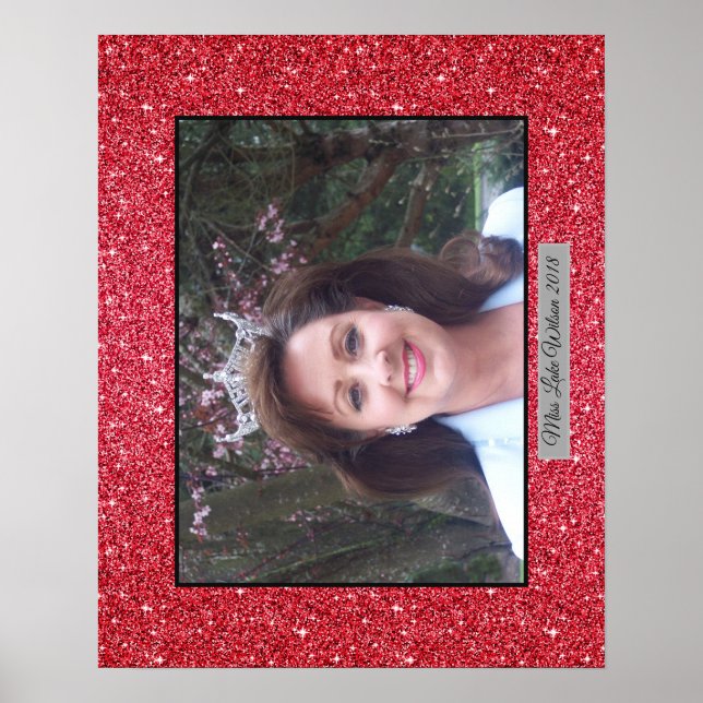 Miss America USA Anpassningsbar Glitter Poster Por (Framsidan)