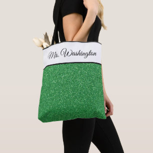 Miss America USA Skönhetstävling Faux Glitter Tote Tygkasse