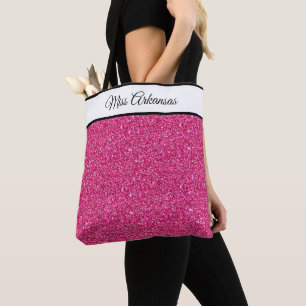 Miss America USA Skönhetstävling Faux Glitter Tote Tygkasse