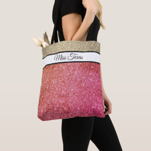 Miss America USA Skönhetstävling Faux Glitter Tote Tygkasse