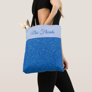 Miss America USA Skönhetstävling Faux Glitter Tote Tygkasse