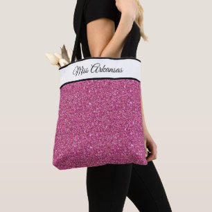 Miss America USA Skönhetstävling Faux Glitter Tote Tygkasse