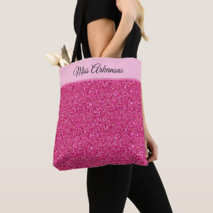 Miss America USA Skönhetstävling Faux Glitter Tote Tygkasse