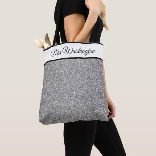 Miss America USA Skönhetstävling Faux Glitter Tote Tygkasse
