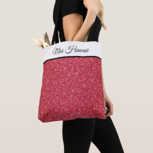 Miss America USA Skönhetstävling Faux Glitter Tote Tygkasse