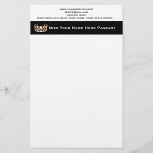 Miss America USA stil Anpassningsbar Letterhead Brevpapper