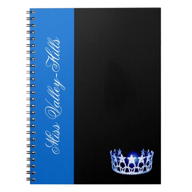 Miss America USA stil Blue Krona Notebook Anteckningsbok (Framsidan)