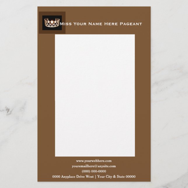 Miss America USAstyle Bold Boxes Anpassningsbar Le Brevpapper (Framsida)