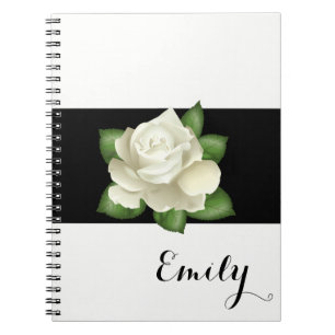 Miss America Vit ros Notebook - eget namn Anteckningsbok