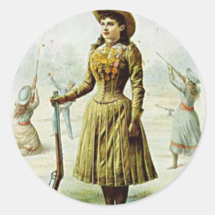 Miss Annie Oakley Runt Klistermärke
