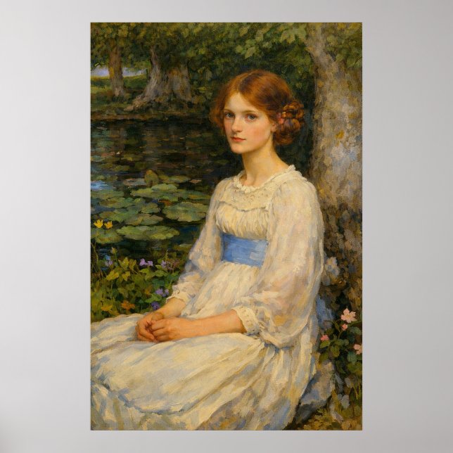 Miss Betty Pollock av John William Waterhouse Poster (Framsidan)