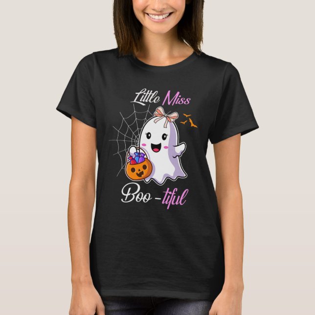 Miss Boo-tiful Cute Halloween Costume T Shirt (Framsida)