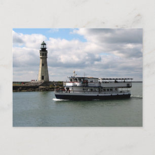 Miss Buffalo & Buffalo Main Lighthouse Vykort