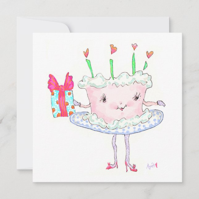 Miss Cake-inbjudan Inbjudningar (Framsida)