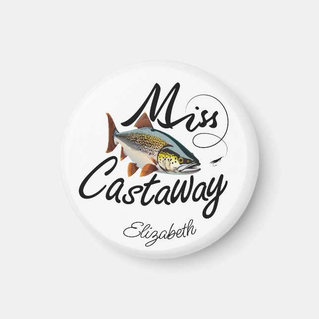 Miss Castaway Rainbow Trout Magnet (Framsidan)