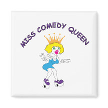 Miss Comedy Queen Square Magnet