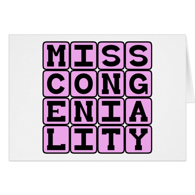 Miss Congeniality, Tävling Pris Hälsningskort (Framsidan Horizontal)