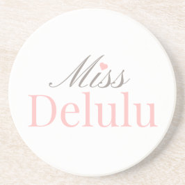 Miss Delulu, Funny Pink Aesthetic Gift for Her Underlägg