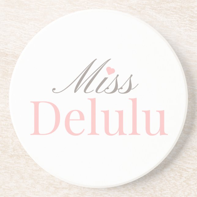 Miss Delulu, Funny Pink Aesthetic Gift for Her Underlägg (Framsidan)