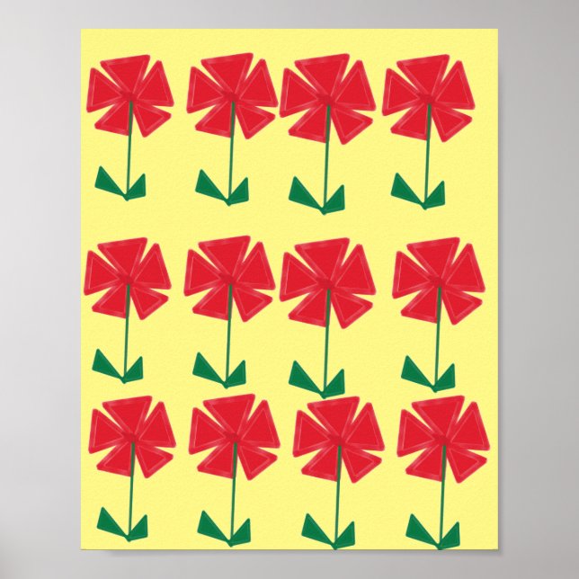 Miss dig så mycket roligt blommor från kärlek post poster (Framsidan)