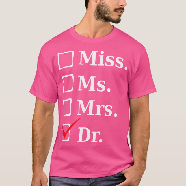 Miss Dr. Funny Tee for Läkare Med School S (Framsida)