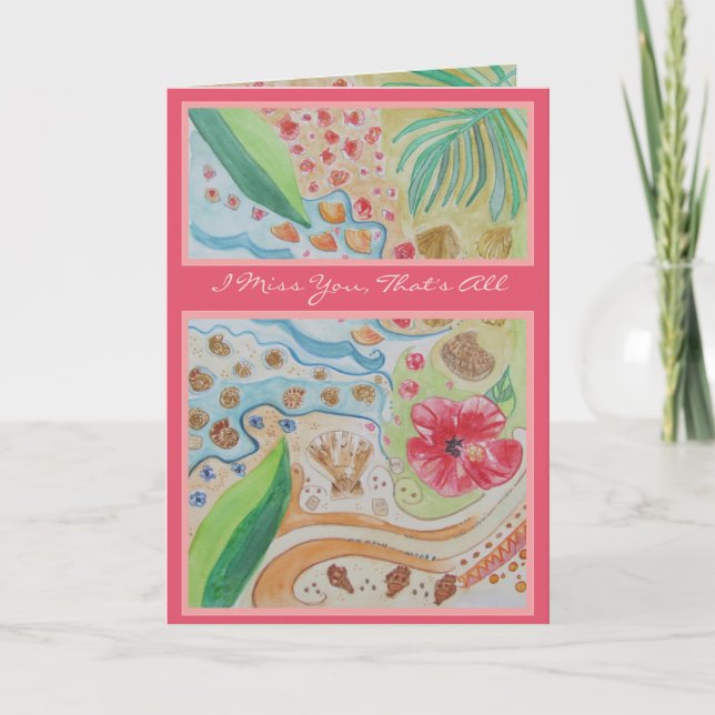 Miss du tänker på att du skickar Hugs Hälsning Kort (Framsida)