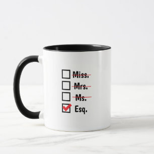 Miss Esq Mugg, Anpassningsbar Lawyer ESQ Mugg