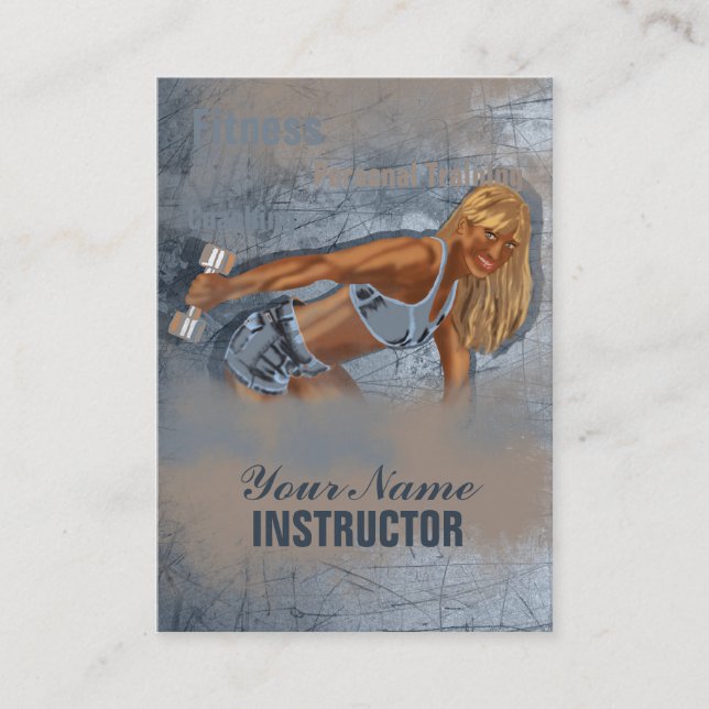 Miss Fitness II - Business-, Schedule Card Visitkort (Framsida)