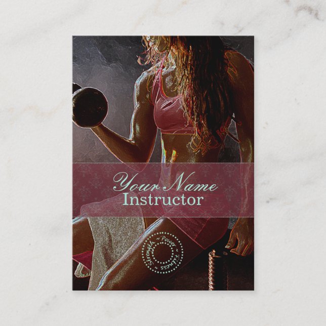 Miss Fitness IV - Affärskort Visitkort (Framsida)