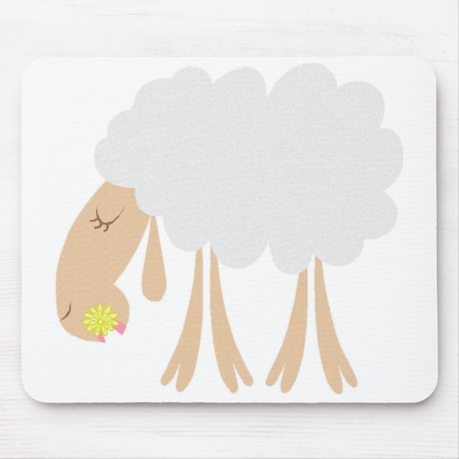 Miss Fluffy McCottonball Mouse Pad Musmatta (Framsidan)