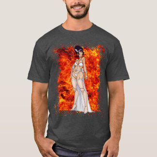 Miss Frankenstein Horror Monster Vampire Halloween T Shirt