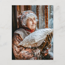 Miss Holle skakar Snö från Himmel Vykort