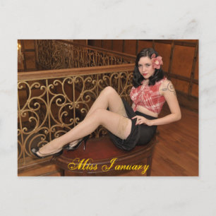 Miss januari-vykort vykort