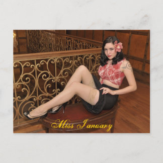 Miss januari-vykort vykort
