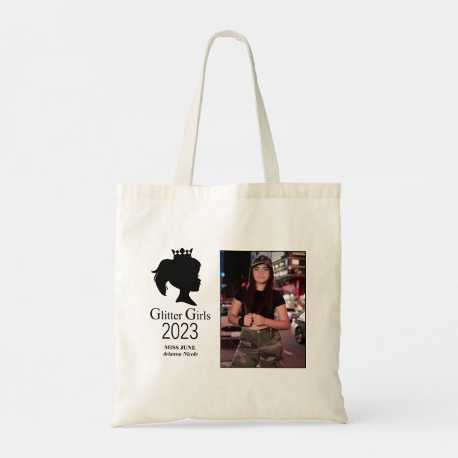 Miss June 2023 Tote Bag Tygkasse (Baksida)
