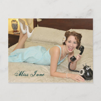 Miss June-Postcard Vykort