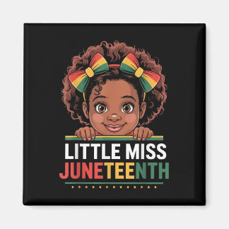 Miss Juneteenth frihet svart amerikansk afrikansk  Magnet