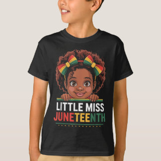 Miss Juneteenth frihet svart amerikansk afrikansk  T Shirt