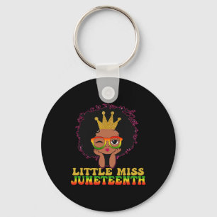 Miss Junetelfte Firate June 19:e Black Girl Kid Nyckelring