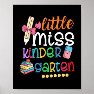 Miss Kindergarten För barn Girls tillbaka till S Poster