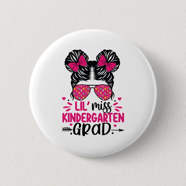 Miss Kindergarten Grad Studenten Graduated Girls Knapp (Framsida)
