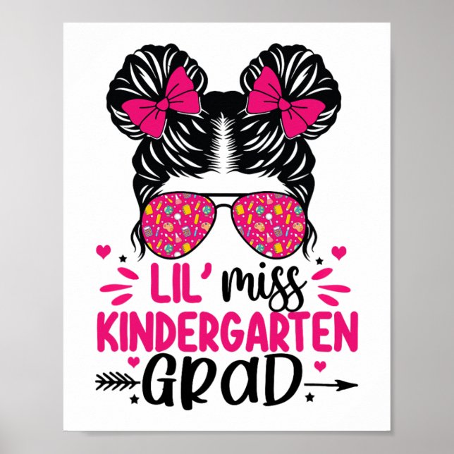 Miss Kindergarten Grad Studenten Graduated Girls Poster (Framsidan)