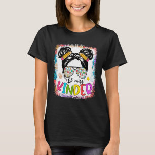 Miss Kindergarten Messy Bun Tie Dye tillbaka till T Shirt
